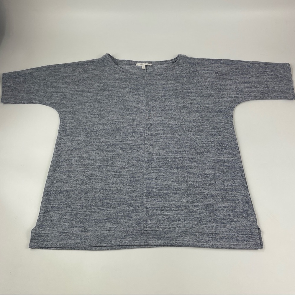 NWOT Talbots Heathered Blue-Gray Short Sleeve Tee